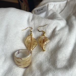 Elegant murano glass set